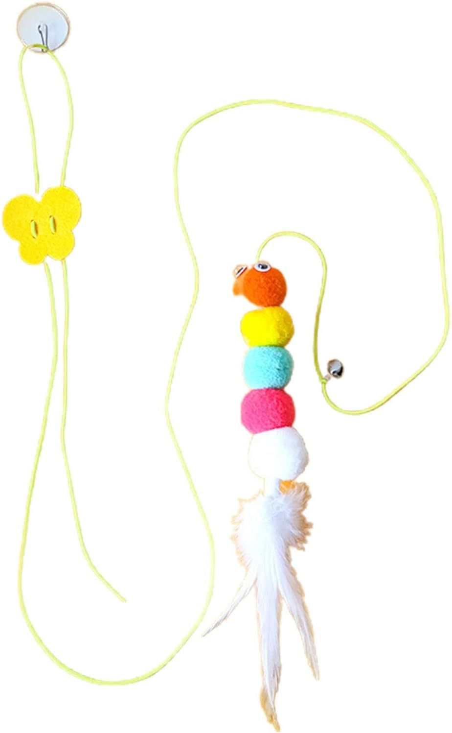 Cat Toys For Indoor Cats Interactive Cat Toys For Indoor Cats 200cm Hanging Cat Toy Self-Excited Retractable Nylon Stress Relief Cat Catnip Swing - Image 2