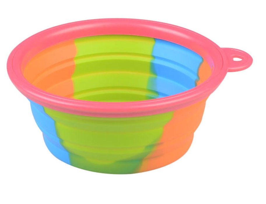 Camouflage silicone bowl foldable portable out pet supplies dog food bowl - Image 9