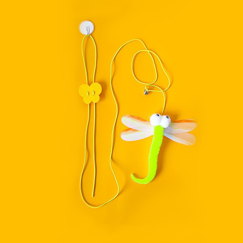 Cat Toys For Indoor Cats Interactive Cat Toys For Indoor Cats 200cm Hanging Cat Toy Self-Excited Retractable Nylon Stress Relief Cat Catnip Swing - Image 10