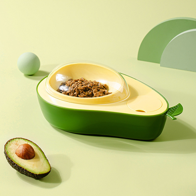 Automatic Drinking Water Bottle Pet Feeder Avocado Shape Kitten Slow Food Feeding Bowl Small Pets Feeder - Image 4