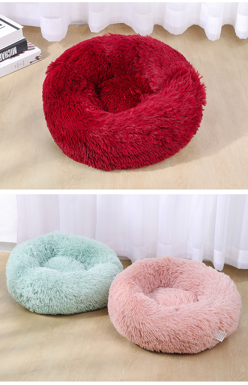 Cathouse Doghouse Large, Medium And Small Dogs Warm Plush Round Pet Bed Dog Bed Cat Bed Dog Bed - Image 6